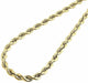 Attractive 10K Yellow Gold 7mm 8" Solid Diamond Cut Rope Chain Bracelet