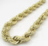 14K Yellow Gold Solid Rope Chain 15MM