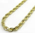 10K Yellow Gold Solid Rope Chain 4MM