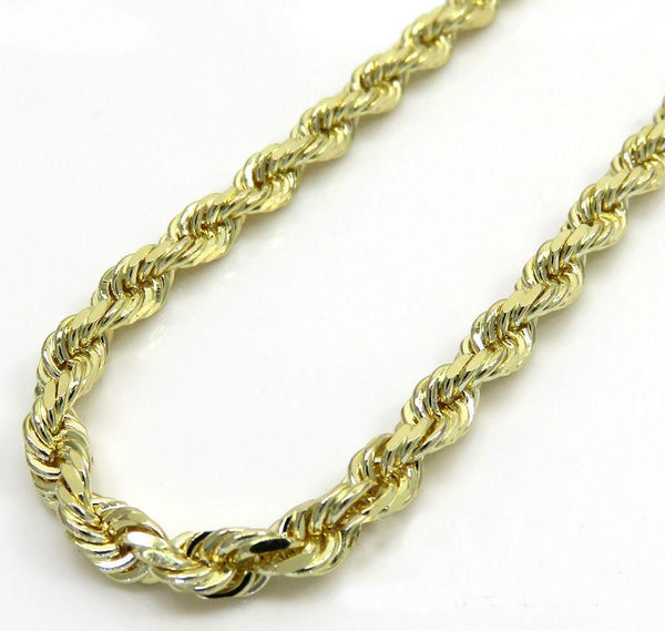 10K Yellow Gold Solid Rope chain 3.5MM