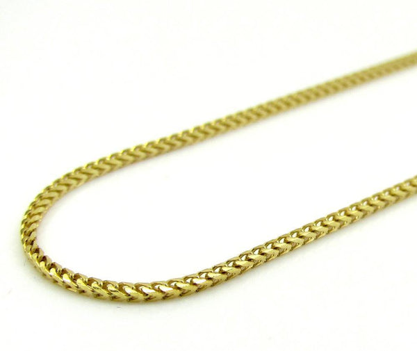 14K Yellow Gold Solid Diamond Cut Franco Chain Bracelet 1.5mm 9" 3.93 Gram - Gold Americas