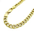 10K Yellow Gold Pave Cuban Chain 7MM