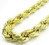 10K Yellow Gold Solid Rope Chain 22MM