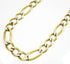 10K Yellow Gold Hollow Pave Figaro Chain 8MM