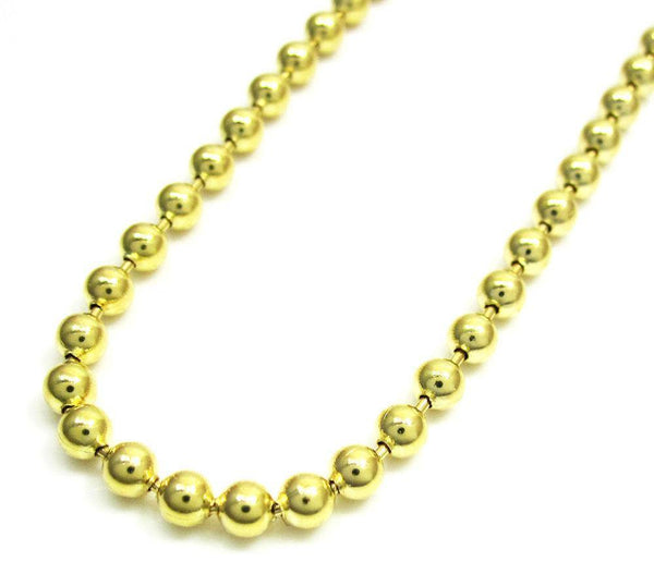 14K Yellow Gold Solid Diamond Cut Moon Chain 3MM 16" 23.00 Gram - Gold Americas