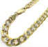 10K Yellow Gold Pave Miami Cuban Chain 7MM