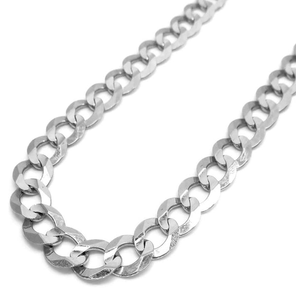 14K White Gold Solid Miami Cuban Chain 8MM
