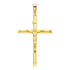 14k Yellow Gold Jesus Crucifix Religious Cross Pendant 28MM 1.80 Gram - Gold Americas