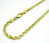 10K Yellow Gold Solid Diamond Cut Rope Chain Bracelet