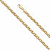 10K Yellow Gold Hollow Byzantine Chain 2MM - Gold Americas
