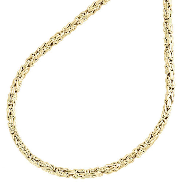 10K Yellow Gold Hollow Byzantine Chain 5MM - Gold Americas