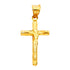 14k Yellow Gold Jesus Crucifix Religious Cross Pendant 12MM 0.60 Gram - Gold Americas