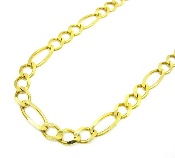 14K Yellow Gold Classic Figaro Chain 7.5MM