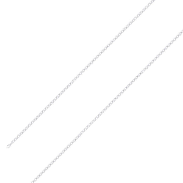 925 Sterling 2.5mm Silver Finish Classic Cuban Chain Size- 8" - Gold Americas