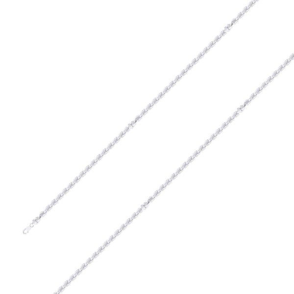 925 Sterling 2.5mm Silver Rope Chain Size- 7" - Gold Americas