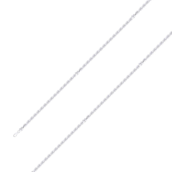 925 Sterling 2.5mm Silver Rope Chain Size- 9" - Gold Americas