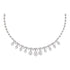 14K White Gold Womens Round Diamond High-end Cluster Necklace 2.00 Cttw