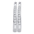 10K White Gold Round Channel-set Diamond Hoop Earrings 1/4 Cttw - Gold Americas