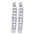 14K White Gold Round Channel-set Diamond Single Row Hoop Earrings 1/4 Cttw - Gold Americas