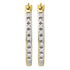 10K Yellow Gold Round Diamond Slender Single Row Hoop Earrings 1/8 Cttw - Gold Americas