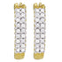 10K Yellow Gold Round Pave-set Diamond Huggie Hoop Earrings 1/4 Cttw - Gold Americas