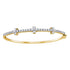 14K Yellow Gold Diamond Pave-set Bangle Bracelet 1-1/2 Cttw