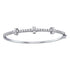 14K White Gold Diamond Pave-set Bangle Bracelet 1-1/2 Cttw