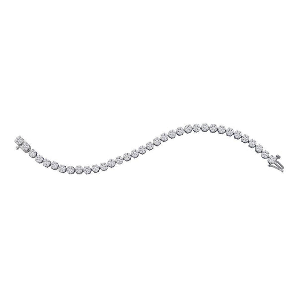 Flower Cluster Tennis Bracelet