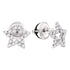 14K White Gold Round Diamond Star Stud Earrings 1/3 Cttw - Gold Americas