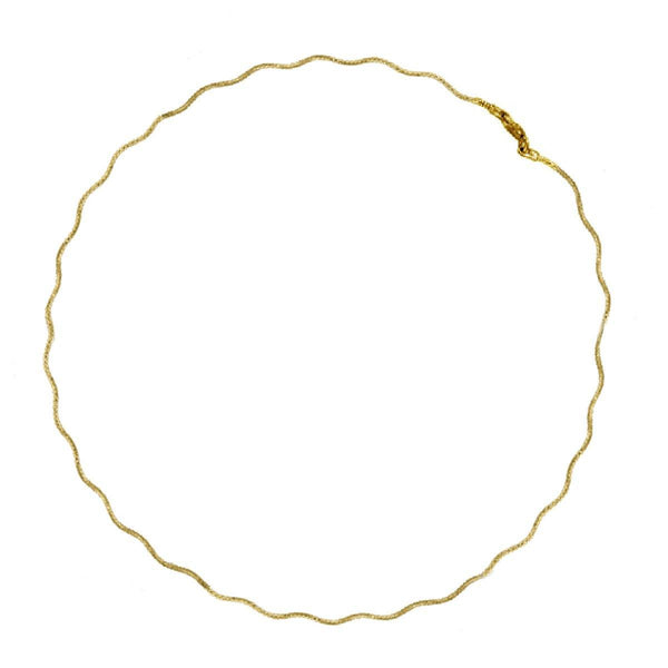 925 Sterling Silver 2.3gms Gold Plated Spring Omega Bracelet  7" Unisex - Gold Americas