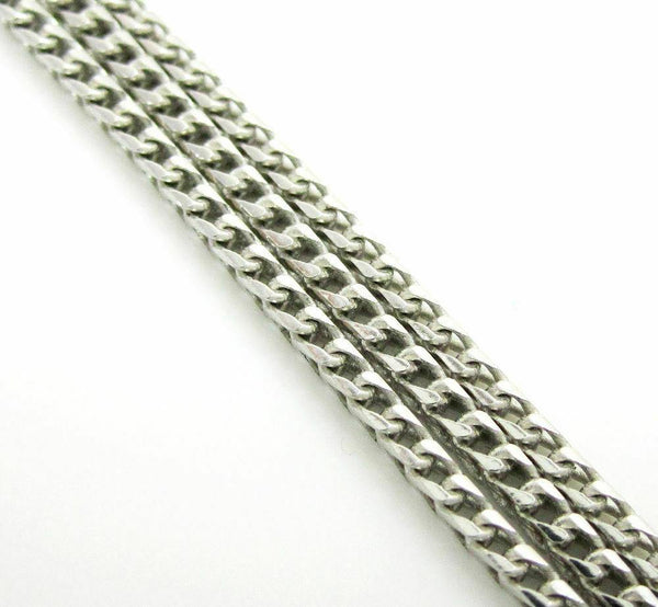 14K White Gold Solid Diamond Cut Franco Chain 2.2MM - Gold Americas