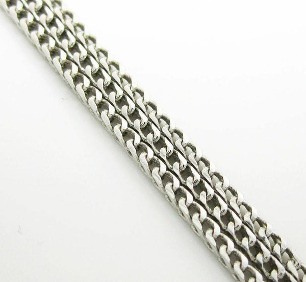 14K White Gold Solid Diamond Cut Franco Chain 1.1MM - Gold Americas