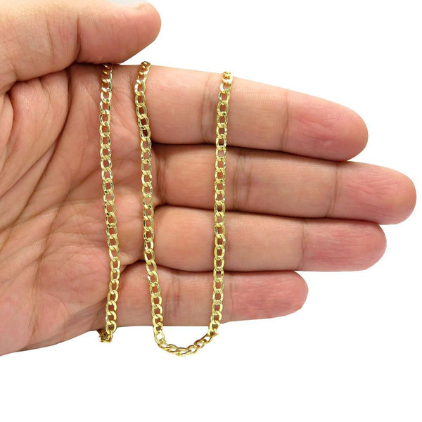 Yellow Gold Hollow Cuban Chain