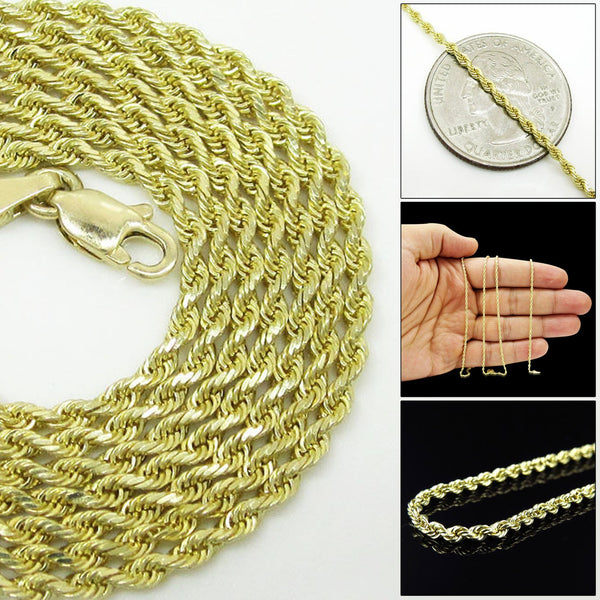 Gold Rope Chain Diamond Cut