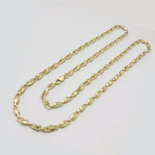 10K Yellow Gold Hollow Turkish Chain 4MM