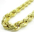 14K Yellow Gold Solid Rope Chain 7MM