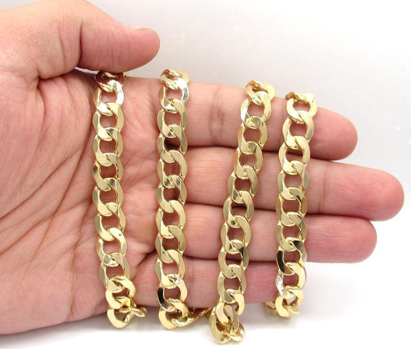 10K Yellow Gold Hollow Cuban Chain 9MM