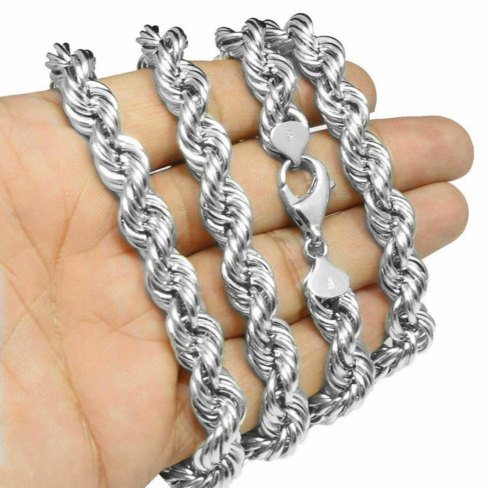 925 Captivating Sterling Silver 10MM Rope Chain Necklace