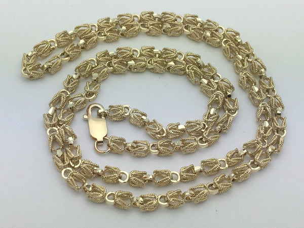 10K Yellow Gold Hollow Turkish Chain 8MM