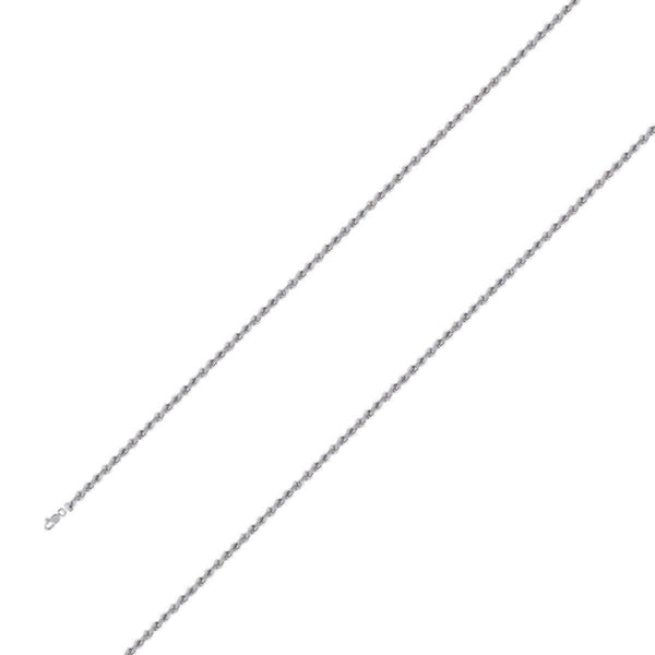 925 Sterling 2mm Silver Rhodium Plated Rope Chain Size- 9" - Gold Americas