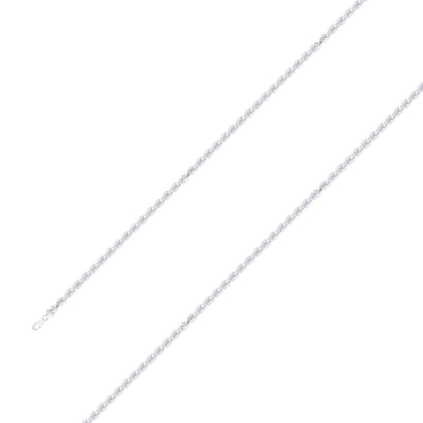 925 Sterling 2mm Silver Rope Chain Size- 9" - Gold Americas