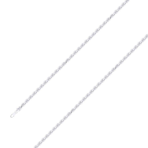 925 Sterling 3.5mm Silver Rope Chain Size- 9" - Gold Americas