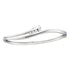 14K White Gold Diamond Graduated Journey Bangle Bracelet 3/8 Cttw