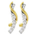 14k Yellow Gold Round Pave-set Diamond Journey Screwback Stud Earrings 1/2 Cttw - Gold Americas
