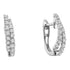 14K White Gold Round Diamond Double Row Hoop Earrings 1/4 Cttw - Gold Americas