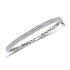 14K White Gold Diamond Double Row Bangle Bracelet 1.00 Cttw