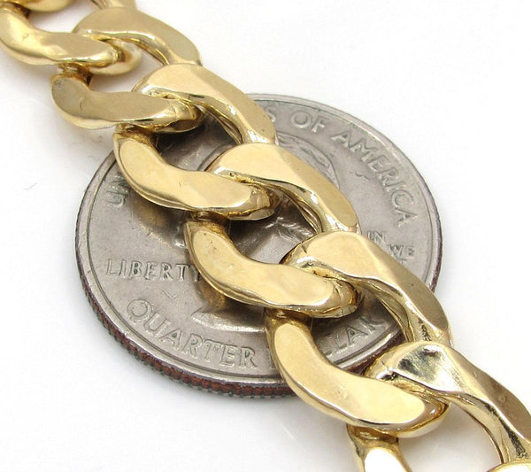 10K Yellow Gold Hollow Cuban Chain 9MM