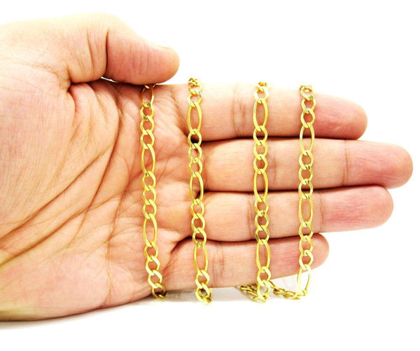 14K Yellow Gold Classic Figaro Chain 7.5MM