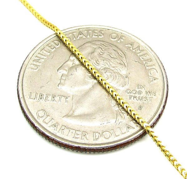 14K Yellow Gold Diamond Cut Franco Chain 1.1MM