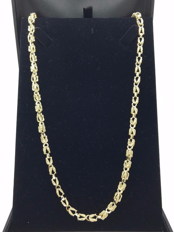 10K Yellow Gold Hollow Turkish Chain 8MM